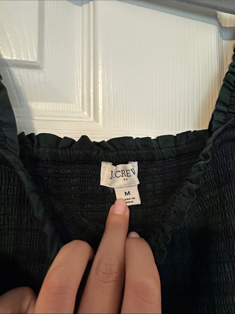 J. Crew Blackwatch Plaid Maxi Dress - Dark Green and Navy - Picture 5 of 8